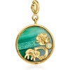 image:imageRossSimons Malachite Good Luck Charm With Single Peridot in 18kt Gold Over Sterling