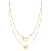 image:imageRossSimons Pure Collection Italian 14kt Yellow Gold DoubleHeart Layered Necklace 16 inches