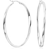 image:imageRossSimons Sterling Silver Oval Twist Hoop Earrings