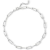 image:imageRossSimons Sterling Silver Paper Clip Link Anklet 9 inches