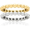 image:imageRossSimons Sterling Silver and 18kt Gold Over Sterling Jewelry Set 2 Beaded RingsNo Gemstone