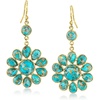 image:imageRossSimons Turquoise Flower Drop Earrings in 18kt Gold Over Sterling