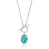 image:imageRossSimons Turquoise Toggle Necklace in Sterling Silverstabilizedturquoise