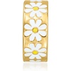 image:imageRossSimons White and Yellow Enamel Daisy Bead Charm in 18kt Gold Over Sterling