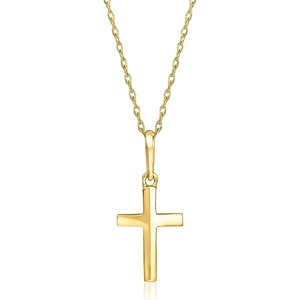 image:imagePure Collection by RossSimons 14kt Yellow Gold Modern Cross Pendant NecklaceNo Gemstone