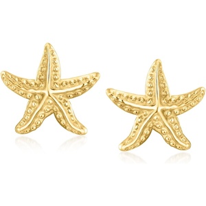 image:imagePure Collection by RossSimons Italian 14kt Yellow Gold Starfish Stud Earrings