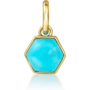 image:imagePure Collection by RossSimons Turquoise Geometric Charm in 14kt Yellow Gold