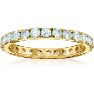 image:imageRossSimons 120 ct tw Aquamarine Eternity Band in 18kt Gold Over SterlingAquamarine