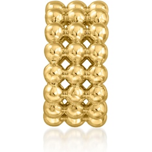 image:imageRossSimons 18kt Gold Over Sterling 3Row Bead Charm