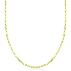 image:imageRossSimons 3000 ct tw Peridot Bead Necklace With 18kt Gold Over Sterling 18 inches
