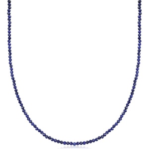 image:imageRossSimons 335mm Lapis Bead Necklace With 18kt Gold Over Sterling 18 inches