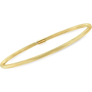 image:imageRossSimons Italian 14kt Yellow Gold Textured Bangle Braceletno gemstone