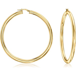 image:imageRossSimons Italian 18kt Gold Over Sterling Large Hoop Earrings