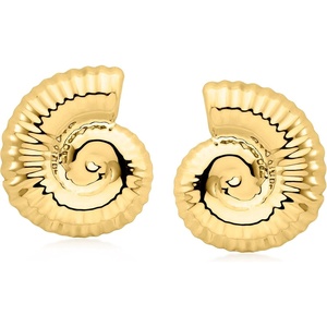 image:imageRossSimons Italian 18kt Gold Over Sterling Spiral Seashell Earrings