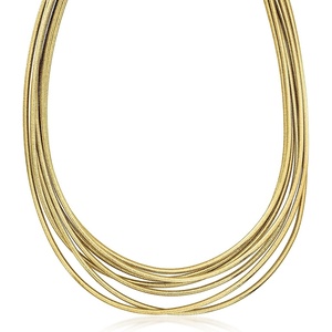 image:imageRossSimons Italian MultiStrand Flex Necklace With 18kt Gold Over Sterling ClaspNo Gemstone