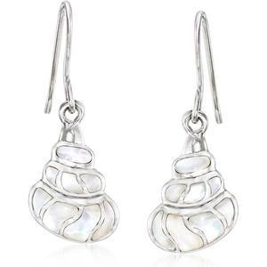 image:imageRossSimons MotherOfPearl Conch Shell Drop Earrings in Sterling Silver