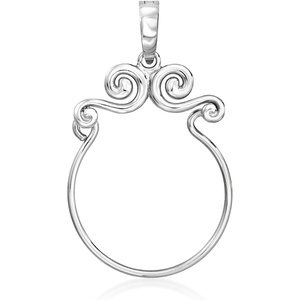 image:imageRossSimons Sterling Silver Scrolled Charm Holder Pendant
