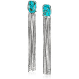 image:imageRossSimons Turquoise Fringe Drop Earrings in Sterling Silver