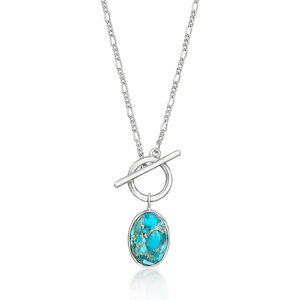 image:imageRossSimons Turquoise Toggle Necklace in Sterling Silverstabilizedturquoise