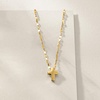image:imagePure Collection by RossSimons Italian 14kt Yellow Gold Cross LumachinaChain NecklaceNo Gemstone