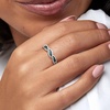 image:imageRossSimons 010 ct tw White and Blue Diamond Twisted Ring in Sterling Silverdiamondcolored