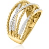 image:imageRossSimons 025 ct tw Diamond Beaded Highway Ring in 18kt Gold Over SterlingDiamond