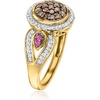 image:imageRossSimons 060 ct tw Brown White and Red Diamond Ring in 18kt Gold Over Sterlingdiamondcolored