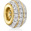 image:imageRossSimons 065 ct tw LabGrown Diamond 3Row Bead Charm in 18kt Gold Over Sterling