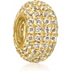 image:imageRossSimons 090 ct tw White Topaz Bead Charm in 18kt Gold Over Sterling