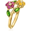 image:imageRossSimons 120 ct tw MultiGemstone Flower Bypass Ring With White Topaz in 18kt Gold Over SterlingCitrine