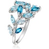 image:imageRossSimons 170 ct tw Tonal Blue Topaz Vine Ring in Sterling SilverTopaz