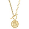 image:imageRossSimons 18kt Gold Over Sterling Coin Toggle NecklaceNo Gemstone