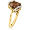 image:imageRossSimons 220 Carat Smoky Quartz Ring With Diamonds in 18kt Gold Over SterlingQuartz