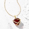 image:imageRossSimons 360 Carat Garnet Heart Pendant Necklace With Diamonds in 14kt Yellow GoldGarnet