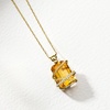 image:imageRossSimons 550 Carat Citrine and 11 ct tw Diamond Pendant Necklace in 14kt Yellow GoldCitrine