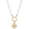 image:imageRossSimons 56mm Cultured Pearl CharmCompatible Necklace in 18kt Gold Over Sterling16 Inches