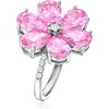 image:imageRossSimons 600 ct tw Simulated Pink Sapphire Flower Ring With 20 ct tw Czs in Sterling SilverSapphire