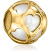 image:imageRossSimons 9510mm Cultured Pearl Heart Bead Charm in 18kt Gold Over Sterling