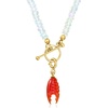 image:imageRossSimons Carnelian Lobster Claw Charm in 18kt Gold Over Sterling