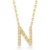 image:imageRossSimons Diamond Initial Necklace in 18kt Gold Over Sterling16inch O