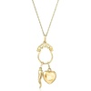 image:imageRossSimons Italian 14kt Yellow Gold HeartCutout Charm Holder Pendant