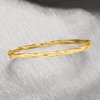 image:imageRossSimons Italian 14kt Yellow Gold Oval Twisted Bangle Braceletno gemstone