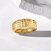 image:imageRossSimons Italian 14kt Yellow Gold Textured and Polished RingNo Gemstone