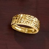 image:imageRossSimons Italian 14kt Yellow Gold Textured and Polished RingNo Gemstone