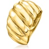 image:imageRossSimons Italian 14kt Yellow GoldPlated Ribbed RingNo Gemstone