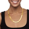 image:imageRossSimons Italian 8mm 18kt Gold Over Sterling Herringbone NecklaceNo Gemstone
