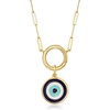 image:imageRossSimons Italian Multicolored Enamel Evil Eye Charm in 14kt Yellow Gold