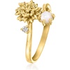 image:imageRossSimons Marigold FlowerOctober Birthstone Ring With Opal and Single LabGrown Diamond in 18kt Gold Over SterlingDiamond