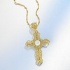 image:imageRossSimons MotherOfPearl Filigree Cross Pendant Necklace in 18kt Gold Over Sterling