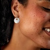 image:imageRossSimons MotherOfPearl and Onyx Reversible Hoop Drop Earrings in 18kt Gold Over Sterling